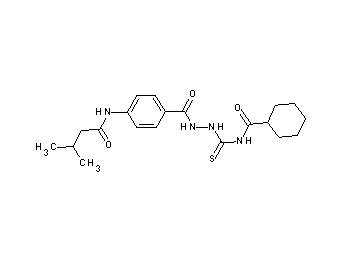 N-[(2-{4-[(3-methylbutanoyl)amino]benzoyl}hydrazino)carbonothioyl]cyclohexanecarboxamide - Click Image to Close