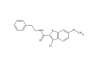 3-chloro-6-methoxy-N-(2-phenylethyl)-1-benzothiophene-2-carboxamide - Click Image to Close