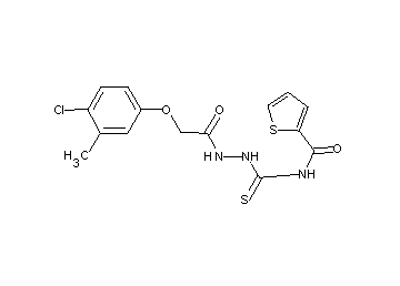 N-({2-[(4-chloro-3-methylphenoxy)acetyl]hydrazino}carbonothioyl)-2-thiophenecarboxamide
