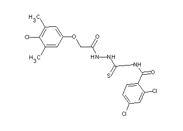 2,4-dichloro-N-({2-[(4-chloro-3,5-dimethylphenoxy)acetyl]hydrazino}carbonothioyl)benzamide - Click Image to Close