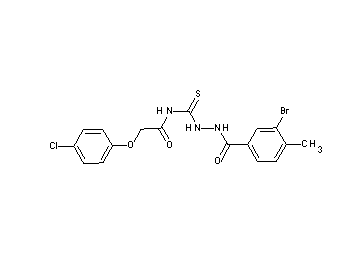 N-{[2-(3-bromo-4-methylbenzoyl)hydrazino]carbonothioyl}-2-(4-chlorophenoxy)acetamide - Click Image to Close