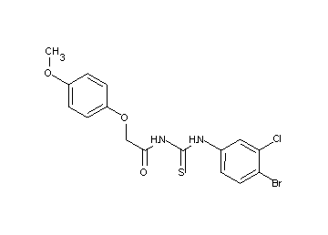 N-{[(4-bromo-3-chlorophenyl)amino]carbonothioyl}-2-(4-methoxyphenoxy)acetamide - Click Image to Close