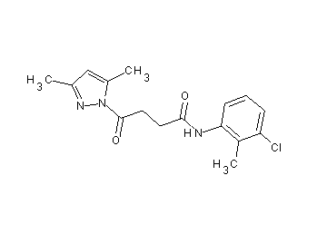 N-(3-chloro-2-methylphenyl)-4-(3,5-dimethyl-1H-pyrazol-1-yl)-4-oxobutanamide - Click Image to Close