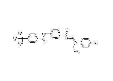 4-tert-butyl-N-[4-({2-[1-(4-hydroxyphenyl)propylidene]hydrazino}carbonyl)phenyl]benzamide - Click Image to Close