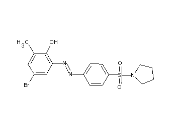 4-bromo-2-methyl-6-{[4-(1-pyrrolidinylsulfonyl)phenyl]diazenyl}phenol - Click Image to Close
