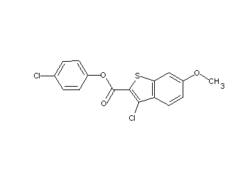 4-chlorophenyl 3-chloro-6-methoxy-1-benzothiophene-2-carboxylate - Click Image to Close