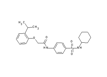 N-{4-[(cyclohexylamino)sulfonyl]phenyl}-2-(2-isopropylphenoxy)acetamide - Click Image to Close