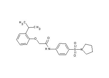 2-(2-isopropylphenoxy)-N-[4-(1-pyrrolidinylsulfonyl)phenyl]acetamide - Click Image to Close