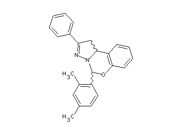 5-(2,4-dimethylphenyl)-2-phenyl-1,10b-dihydropyrazolo[1,5-c][1,3]benzoxazine - Click Image to Close