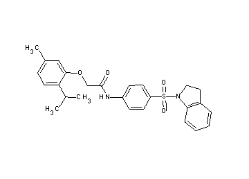 N-[4-(2,3-dihydro-1H-indol-1-ylsulfonyl)phenyl]-2-(2-isopropyl-5-methylphenoxy)acetamide - Click Image to Close