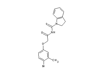 2-(4-bromo-3-methylphenoxy)-N-(2,3-dihydro-1H-indol-1-ylcarbonothioyl)acetamide - Click Image to Close