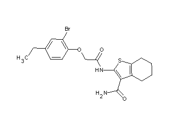 2-{[(2-bromo-4-ethylphenoxy)acetyl]amino}-4,5,6,7-tetrahydro-1-benzothiophene-3-carboxamide - Click Image to Close