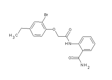 2-{[(2-bromo-4-ethylphenoxy)acetyl]amino}benzamide