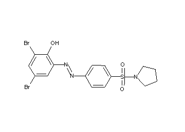2,4-dibromo-6-{[4-(1-pyrrolidinylsulfonyl)phenyl]diazenyl}phenol - Click Image to Close