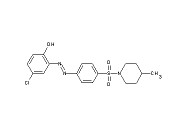 4-chloro-2-({4-[(4-methyl-1-piperidinyl)sulfonyl]phenyl}diazenyl)phenol - Click Image to Close