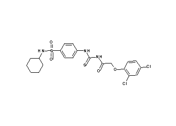 N-[({4-[(cyclohexylamino)sulfonyl]phenyl}amino)carbonothioyl]-2-(2,4-dichlorophenoxy)acetamide - Click Image to Close