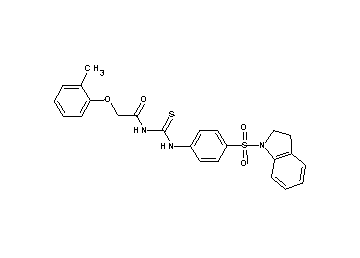 N-({[4-(2,3-dihydro-1H-indol-1-ylsulfonyl)phenyl]amino}carbonothioyl)-2-(2-methylphenoxy)acetamide - Click Image to Close