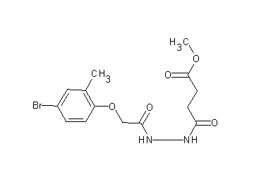 methyl 4-{2-[(4-bromo-2-methylphenoxy)acetyl]hydrazino}-4-oxobutanoate - Click Image to Close