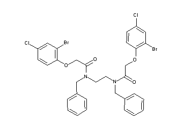 N,N'-1,2-ethanediylbis[N-benzyl-2-(2-bromo-4-chlorophenoxy)acetamide] - Click Image to Close