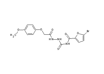 5-bromo-N-({2-[(4-methoxyphenoxy)acetyl]hydrazino}carbonothioyl)-2-furamide - Click Image to Close