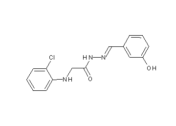 2-[(2-chlorophenyl)amino]-N'-(3-hydroxybenzylidene)acetohydrazide (non-preferred name)