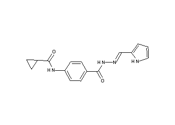 N-(4-{[2-(1H-pyrrol-2-ylmethylene)hydrazino]carbonyl}phenyl)cyclopropanecarboxamide - Click Image to Close