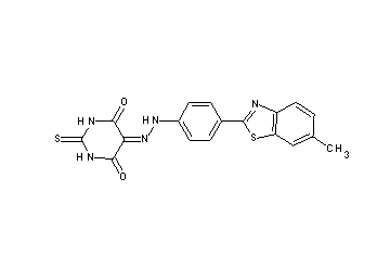 5-{[4-(6-methyl-1,3-benzothiazol-2-yl)phenyl]hydrazono}-2-thioxodihydro-4,6(1H,5H)-pyrimidinedione - Click Image to Close