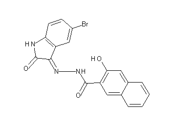N'-(5-bromo-2-oxo-1,2-dihydro-3H-indol-3-ylidene)-3-hydroxy-2-naphthohydrazide - Click Image to Close