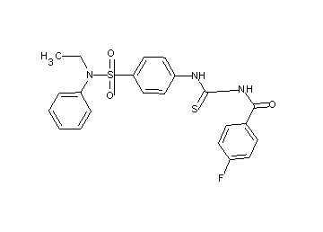N-{[(4-{[ethyl(phenyl)amino]sulfonyl}phenyl)amino]carbonothioyl}-4-fluorobenzamide - Click Image to Close