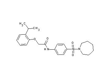 N-[4-(1-azepanylsulfonyl)phenyl]-2-(2-isopropylphenoxy)acetamide - Click Image to Close