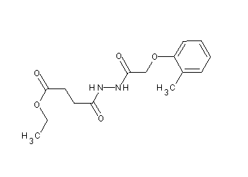 ethyl 4-{2-[(2-methylphenoxy)acetyl]hydrazino}-4-oxobutanoate - Click Image to Close