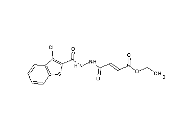 ethyl 4-{2-[(3-chloro-1-benzothien-2-yl)carbonyl]hydrazino}-4-oxo-2-butenoate