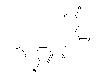 4-[2-(3-bromo-4-methoxybenzoyl)hydrazino]-4-oxobutanoic acid - Click Image to Close