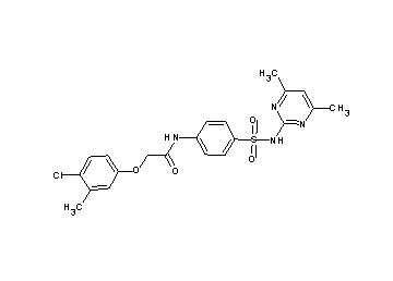 2-(4-chloro-3-methylphenoxy)-N-(4-{[(4,6-dimethyl-2-pyrimidinyl)amino]sulfonyl}phenyl)acetamide - Click Image to Close