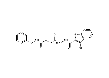 N-benzyl-4-{2-[(3-chloro-1-benzothien-2-yl)carbonyl]hydrazino}-4-oxobutanamide - Click Image to Close