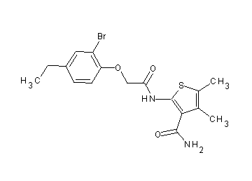 2-{[(2-bromo-4-ethylphenoxy)acetyl]amino}-4,5-dimethyl-3-thiophenecarboxamide - Click Image to Close