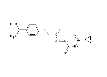 N-({2-[(4-isopropylphenoxy)acetyl]hydrazino}carbonothioyl)cyclopropanecarboxamide - Click Image to Close