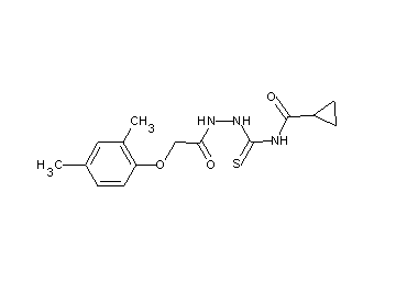 N-({2-[(2,4-dimethylphenoxy)acetyl]hydrazino}carbonothioyl)cyclopropanecarboxamide - Click Image to Close