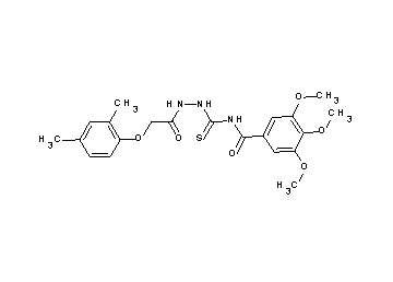 N-({2-[(2,4-dimethylphenoxy)acetyl]hydrazino}carbonothioyl)-3,4,5-trimethoxybenzamide - Click Image to Close
