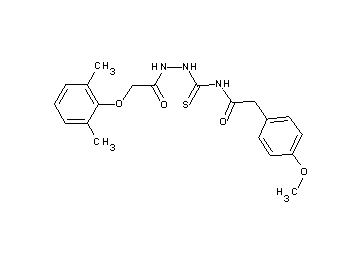 N-({2-[(2,6-dimethylphenoxy)acetyl]hydrazino}carbonothioyl)-2-(4-methoxyphenyl)acetamide - Click Image to Close
