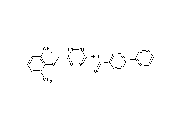 N-({2-[(2,6-dimethylphenoxy)acetyl]hydrazino}carbonothioyl)-4-biphenylcarboxamide - Click Image to Close