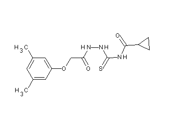 N-({2-[(3,5-dimethylphenoxy)acetyl]hydrazino}carbonothioyl)cyclopropanecarboxamide - Click Image to Close