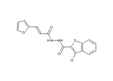 3-chloro-N'-[3-(2-furyl)acryloyl]-1-benzothiophene-2-carbohydrazide