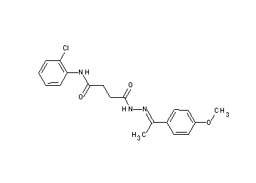 N-(2-chlorophenyl)-4-{2-[1-(4-methoxyphenyl)ethylidene]hydrazino}-4-oxobutanamide - Click Image to Close