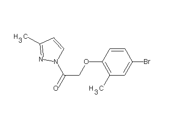 1-[(4-bromo-2-methylphenoxy)acetyl]-3-methyl-1H-pyrazole