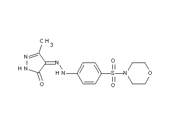5-methyl-4-{[4-(4-morpholinylsulfonyl)phenyl]hydrazono}-2,4-dihydro-3H-pyrazol-3-one - Click Image to Close