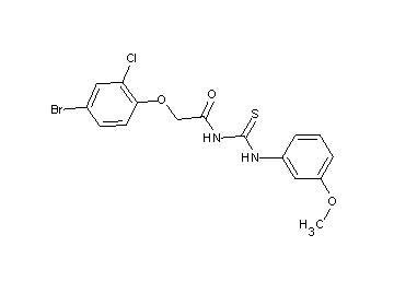 2-(4-bromo-2-chlorophenoxy)-N-{[(3-methoxyphenyl)amino]carbonothioyl}acetamide - Click Image to Close