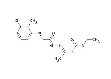 ethyl 3-({[(3-chloro-2-methylphenyl)amino]acetyl}hydrazono)butanoate (non-preferred name) - Click Image to Close
