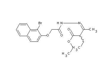 ethyl 3-({[(1-bromo-2-naphthyl)oxy]acetyl}hydrazono)-2-ethylbutanoate - Click Image to Close