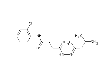 N-(2-chlorophenyl)-4-[2-(1,3-dimethylbutylidene)hydrazino]-4-oxobutanamide - Click Image to Close